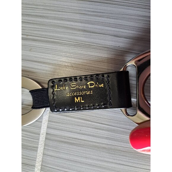 Lake Shore Drive Black & Silver Metal Circle Link Belt Adjustable 38 Inches - Picture 4 of 8